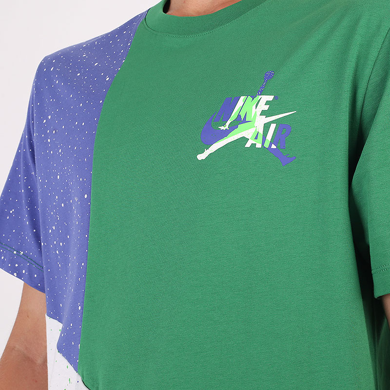 мужская разноцветная футболка Jordan Jumpman Classics Mash-up T-Shirt CU4560-353 - цена, описание, фото 2